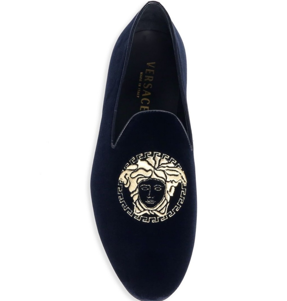 NEW Versace velvet loafers